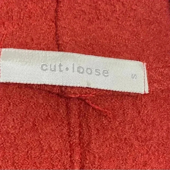 Cut loose women 100% wool orange front  button collar lagenlook preppy vest -S - Picture 4 of 9